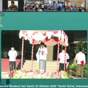 Santri Pondok Pesantren Darul Amanah Ikuti Upacara Peringatan Hari Santri Bersama Kementerian Agama RI Melalui Virtual
